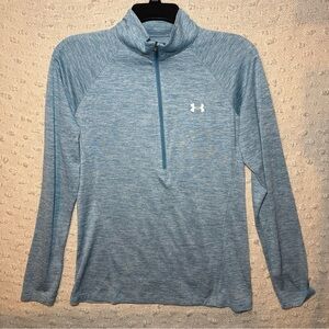 Under Armour Women’s Medium HeatGear Blue Long Sleeve 1/2 Zip Pullover Gorpcore